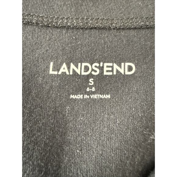 Lands End Women's S Boho Embroidered V Neck Stretch Sleeveless Dress Pockets Blk - Picture 6 of 10